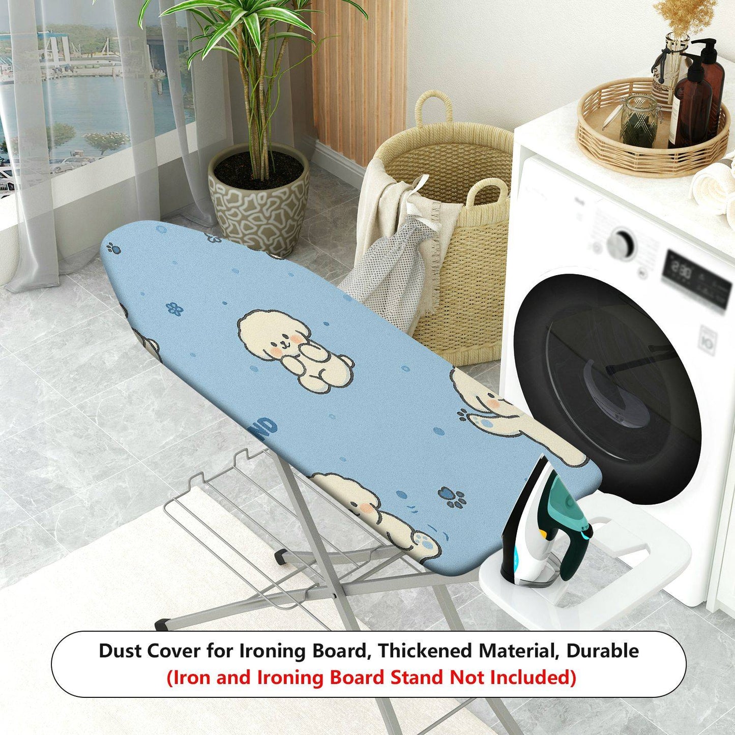 1-Piece Cute  Blue Puppy  Ironing Board Cover, Universal Size, Without Board