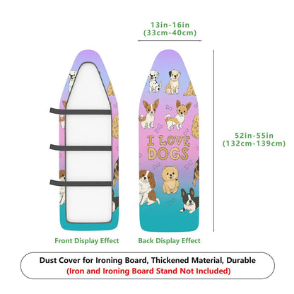 1-Piece Dog Love Cute Pet  Ironing Board Cover, Universal Size, Without Board