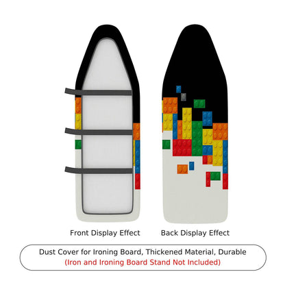 1-Piece Colorful Blocks Pattern Fun Vibrant  Ironing Board Cover, Universal Size, Without Board