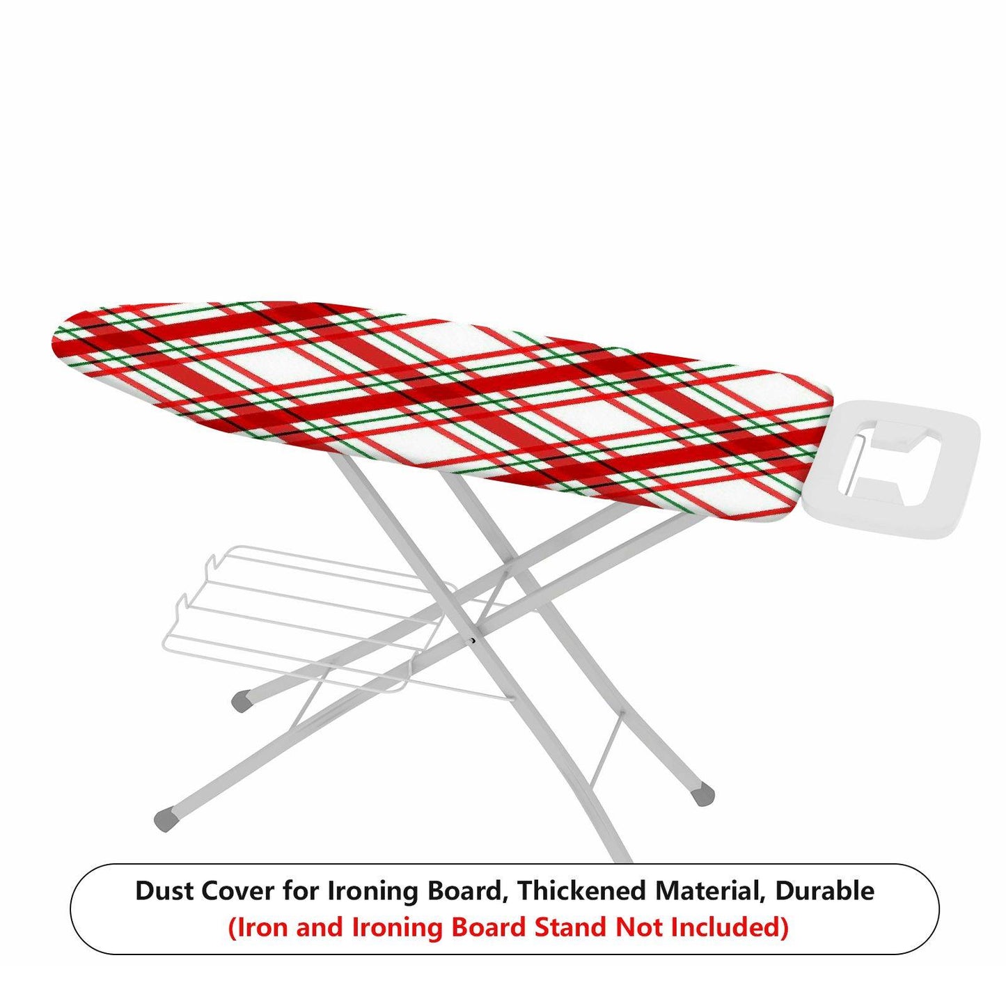 1-Piece Christmas Plaid Red  Ironing Board Cover, Universal Size, Without Board