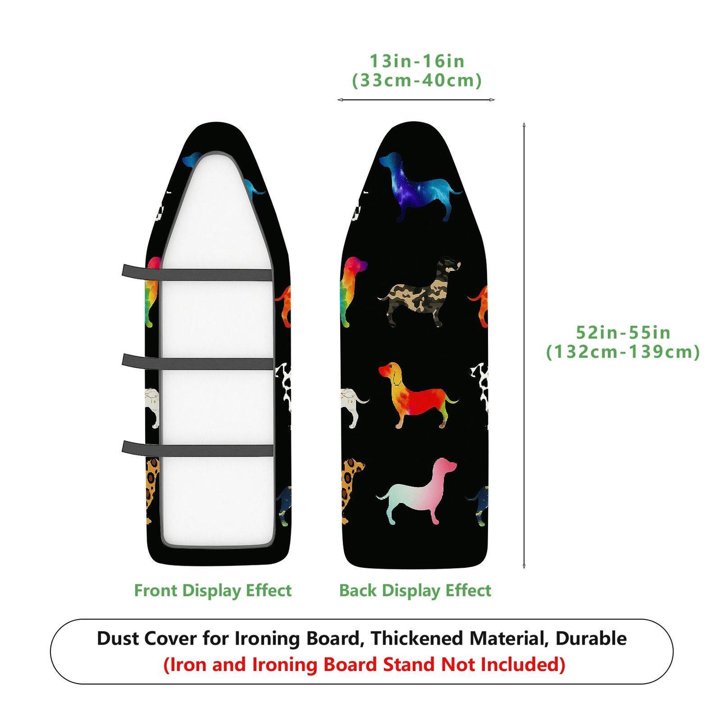 1-Piece Animal Print Colorful Pattern Funky  Ironing Board Cover, Universal Size, Without Board