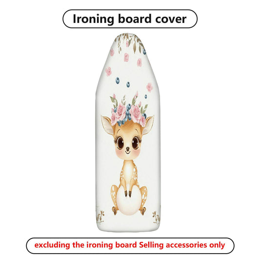 1-Piece Deer Floral Cute  Ironing Board Cover, Universal Size, Without Board