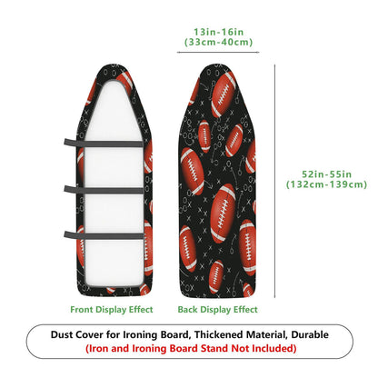 1-Piece Football Sports Black  Ironing Board Cover, Universal Size, Without Board