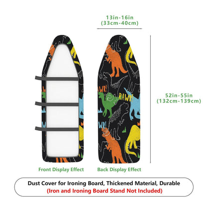 1-Piece Dinosaur Print Colorful Pattern Cute  Ironing Board Cover, Universal Size, Without Board