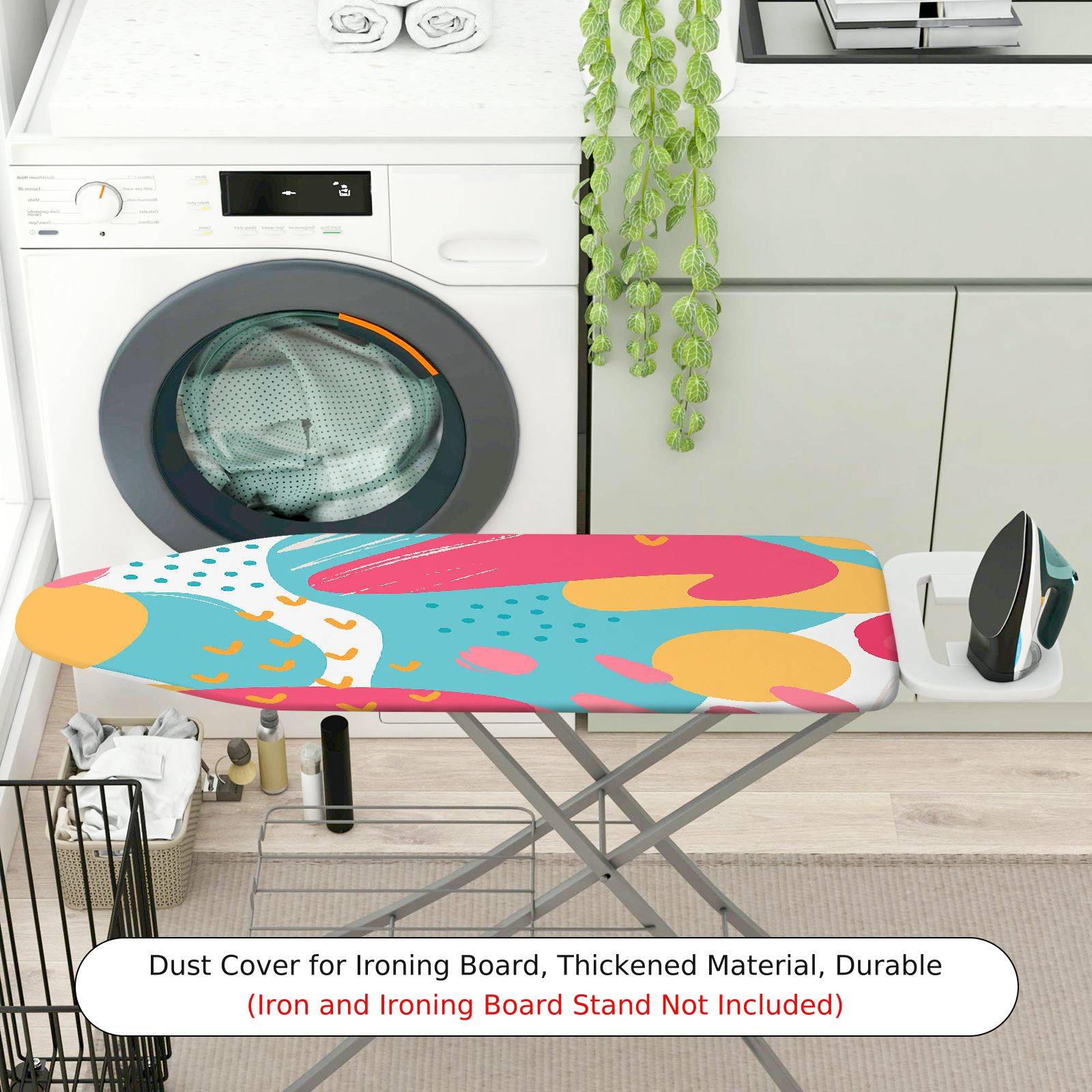 1-Piece Abstract Colorful Art Splash  Ironing Board Cover, Universal Size, Without Board