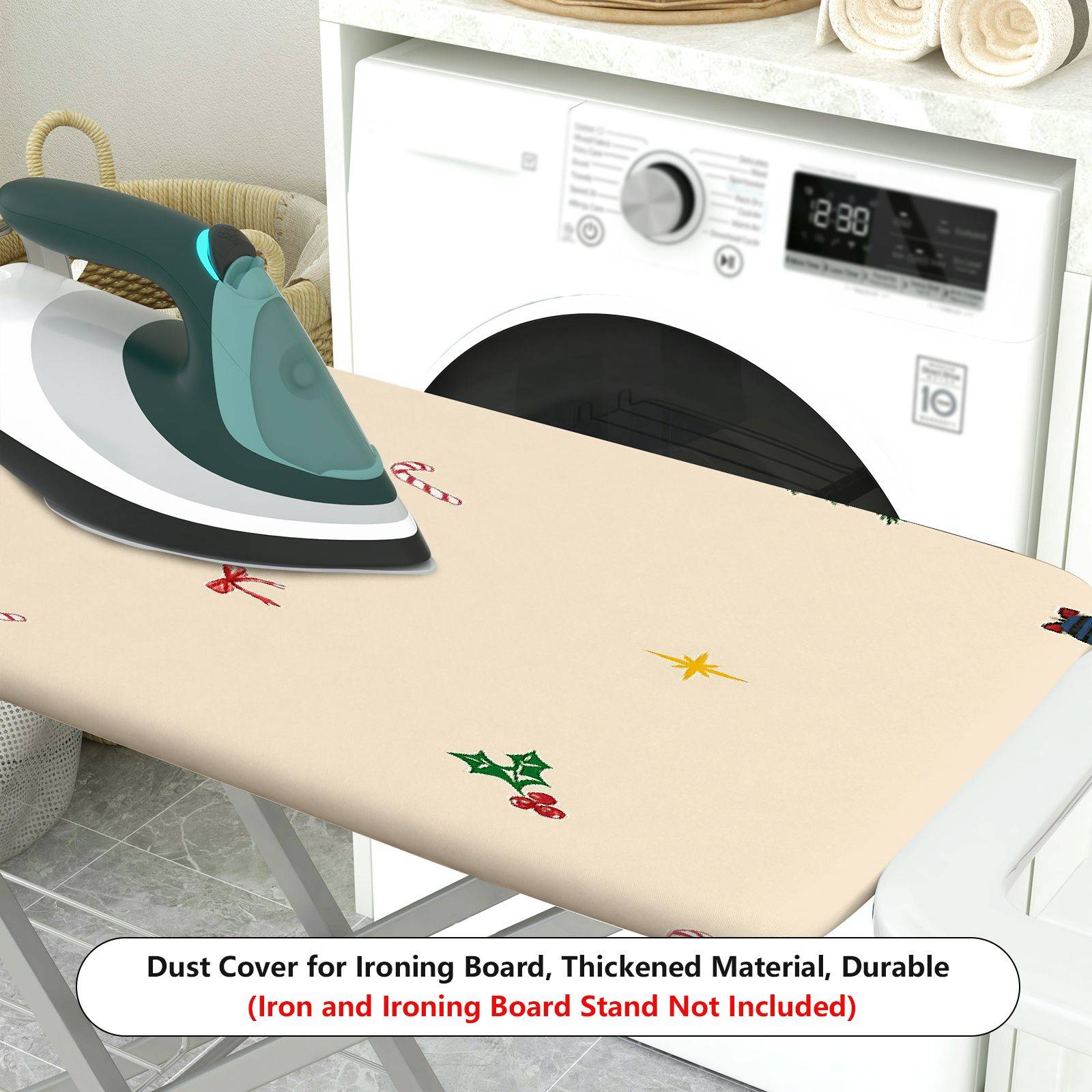 1-Piece Christmas Holiday Celebration  Ironing Board Cover, Universal Size, Without Board
