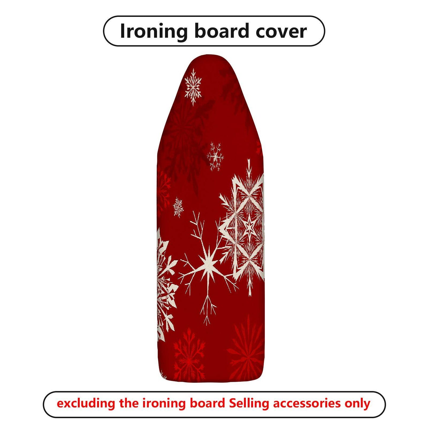 1-Piece Christmas Snowflake Red  Ironing Board Cover, Universal Size, Without Board