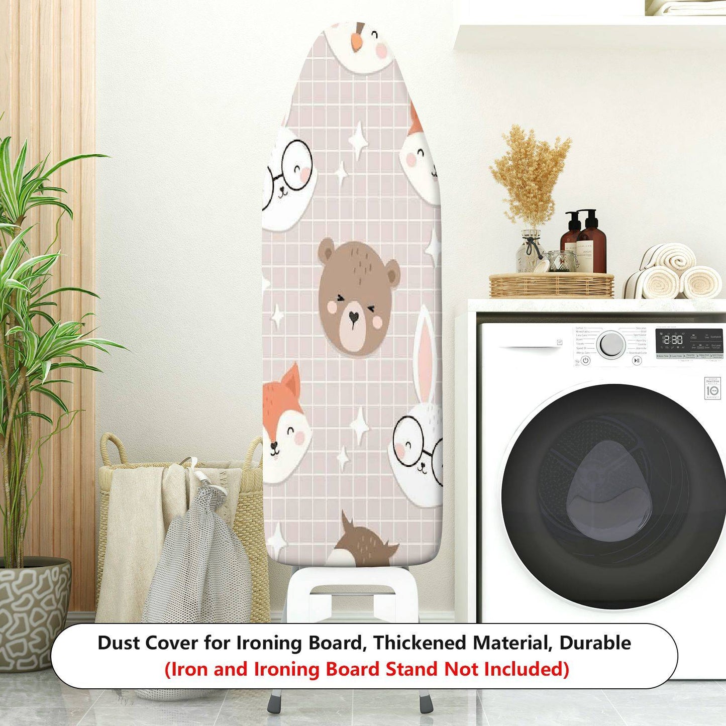 1-Piece Animal Cute Bear Rabbit  Ironing Board Cover, Universal Size, Without Board