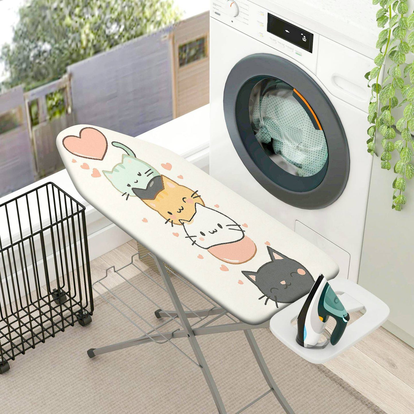 1-Piece Cute Cat Heart  Ironing Board Cover, Universal Size, Without Board