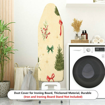 1-Piece Christmas Tree Bow Holly  Ironing Board Cover, Universal Size, Without Board