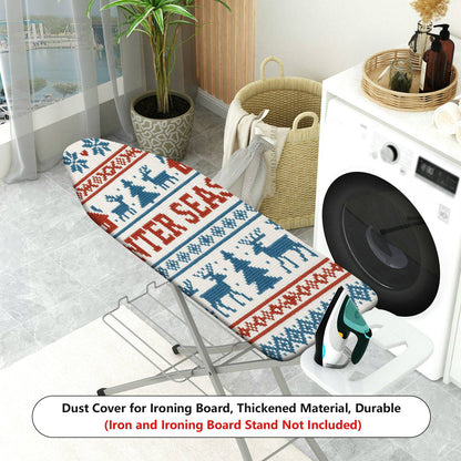 1-Piece Winter Christmas Deer  Ironing Board Cover, Universal Size, Without Board