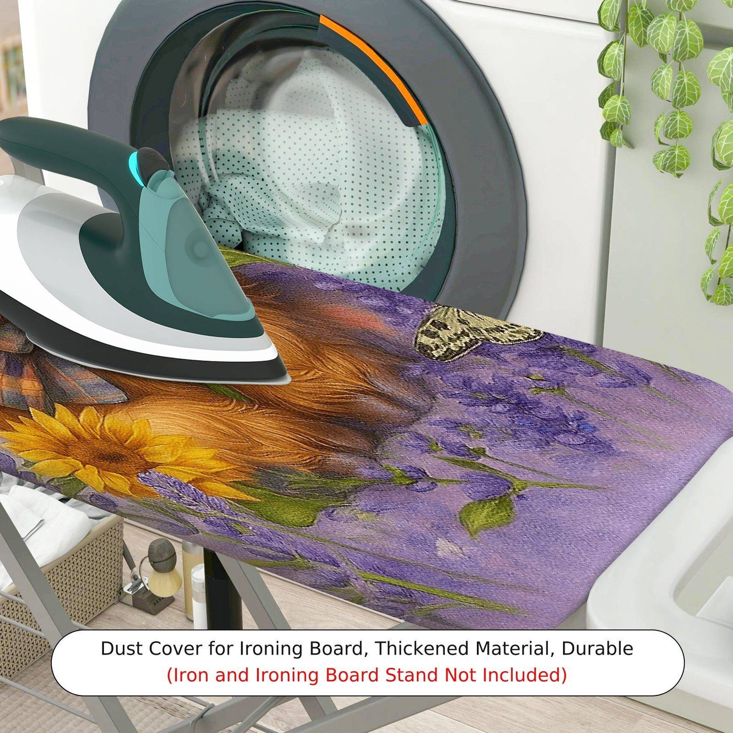 1-Piece Cute Animal Floral Decorative  Ironing Board Cover, Universal Size, Without Board