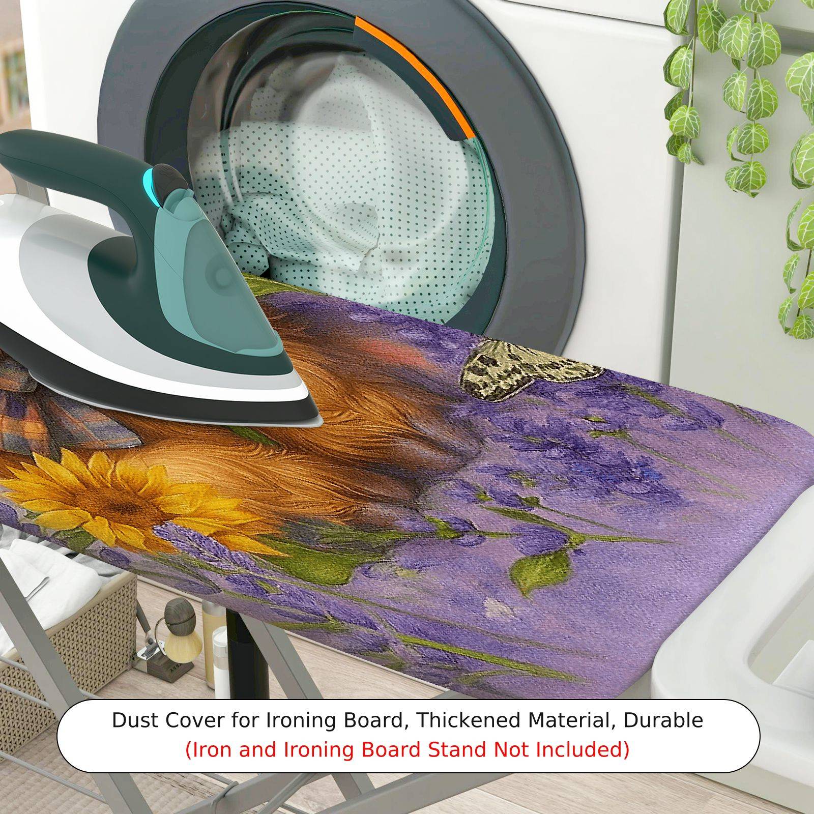 1-Piece Cute Animal Floral Decorative  Ironing Board Cover, Universal Size, Without Board