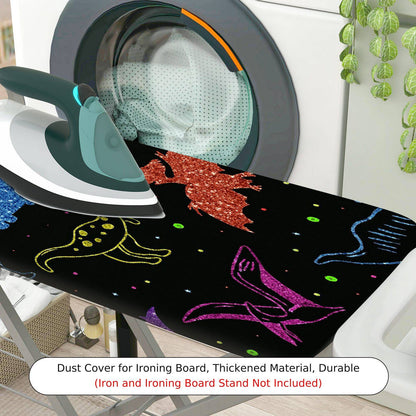 1-Piece Dinosaur Colorful Pattern Fun  Ironing Board Cover, Universal Size, Without Board