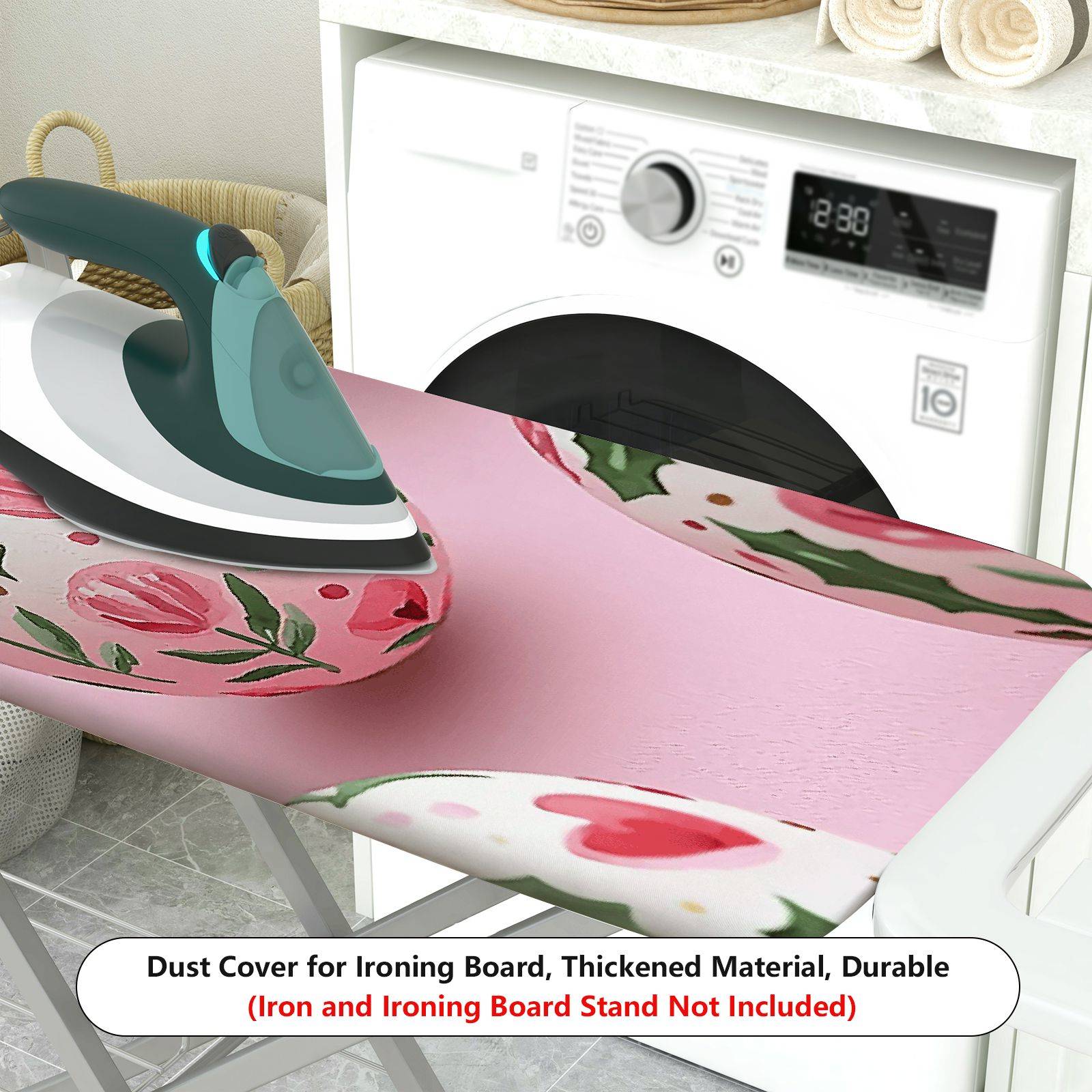 1-Piece Christmas Floral Decorative  Ironing Board Cover, Universal Size, Without Board