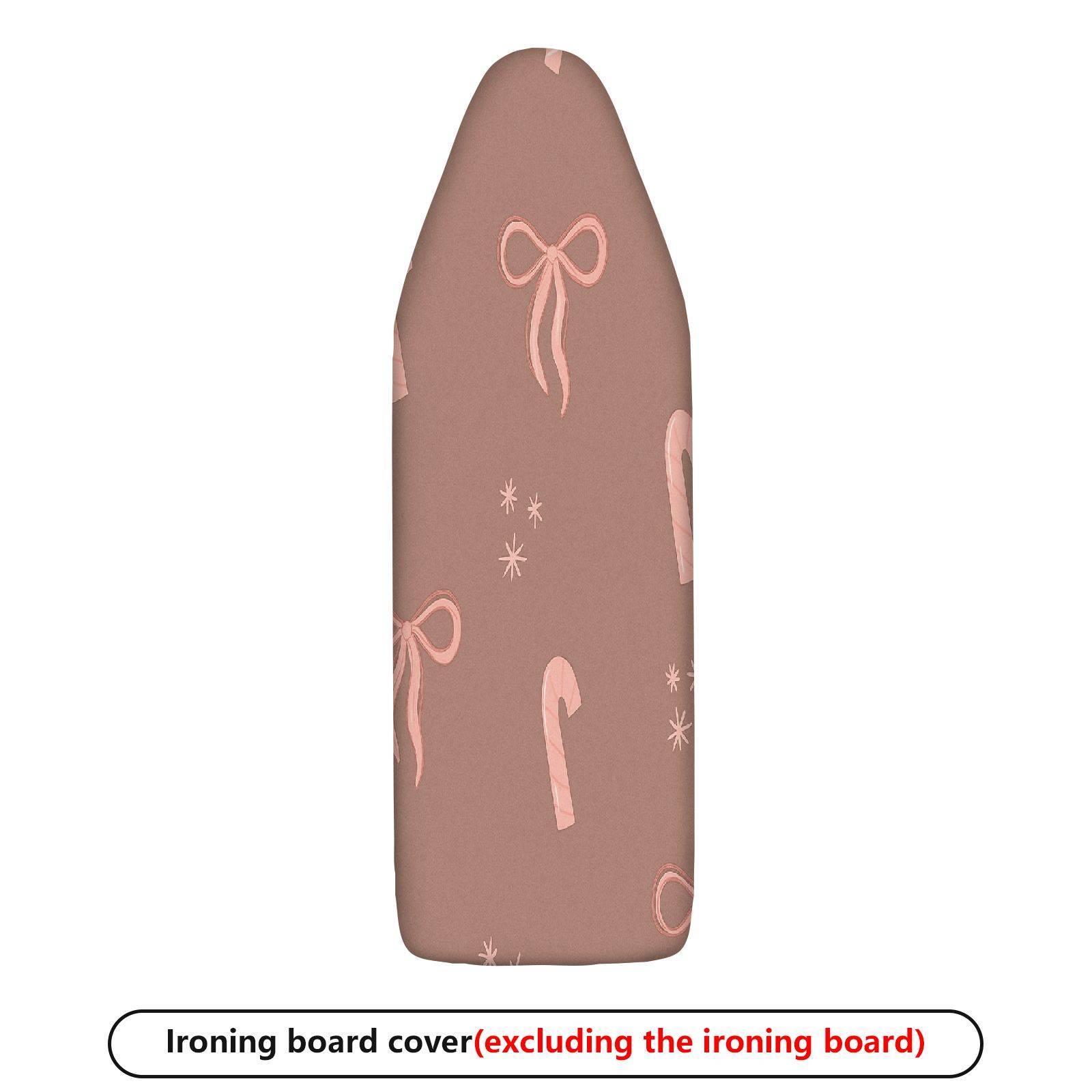 1-Piece Christmas Candy Cane Bow  Ironing Board Cover, Universal Size, Without Board