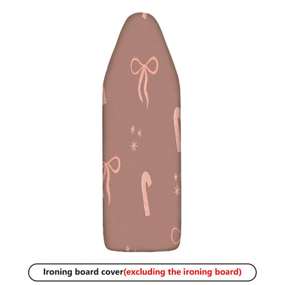 1-Piece Christmas Candy Cane Bow  Ironing Board Cover, Universal Size, Without Board