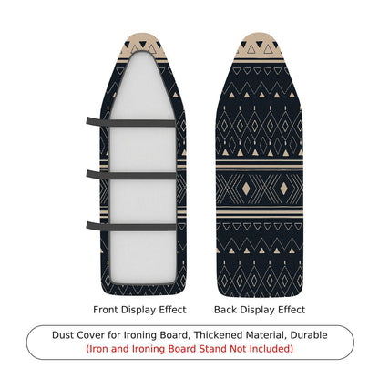 1-Piece Geometric Pattern Black Beige  Ironing Board Cover, Universal Size, Without Board