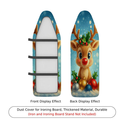 1-Piece Reindeer Christmas Snowflakes  Ironing Board Cover, Universal Size, Without Board