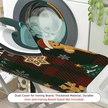 1-Piece Christmas Santa Gingerbread  Ironing Board Cover, Universal Size, Without Board