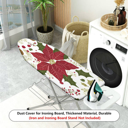1-Piece Christmas Poinsettia Festive  Ironing Board Cover, Universal Size, Without Board