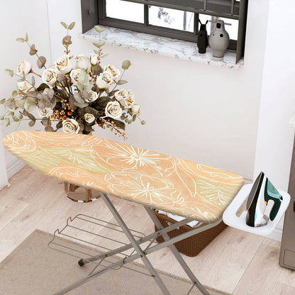 1-Piece Floral Pattern Beige  Ironing Board Cover, Universal Size, Without Board
