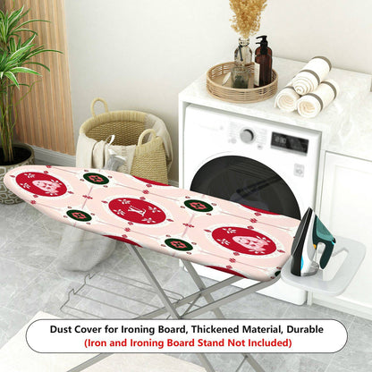 1-Piece Christmas Red Green Pattern  Ironing Board Cover, Universal Size, Without Board
