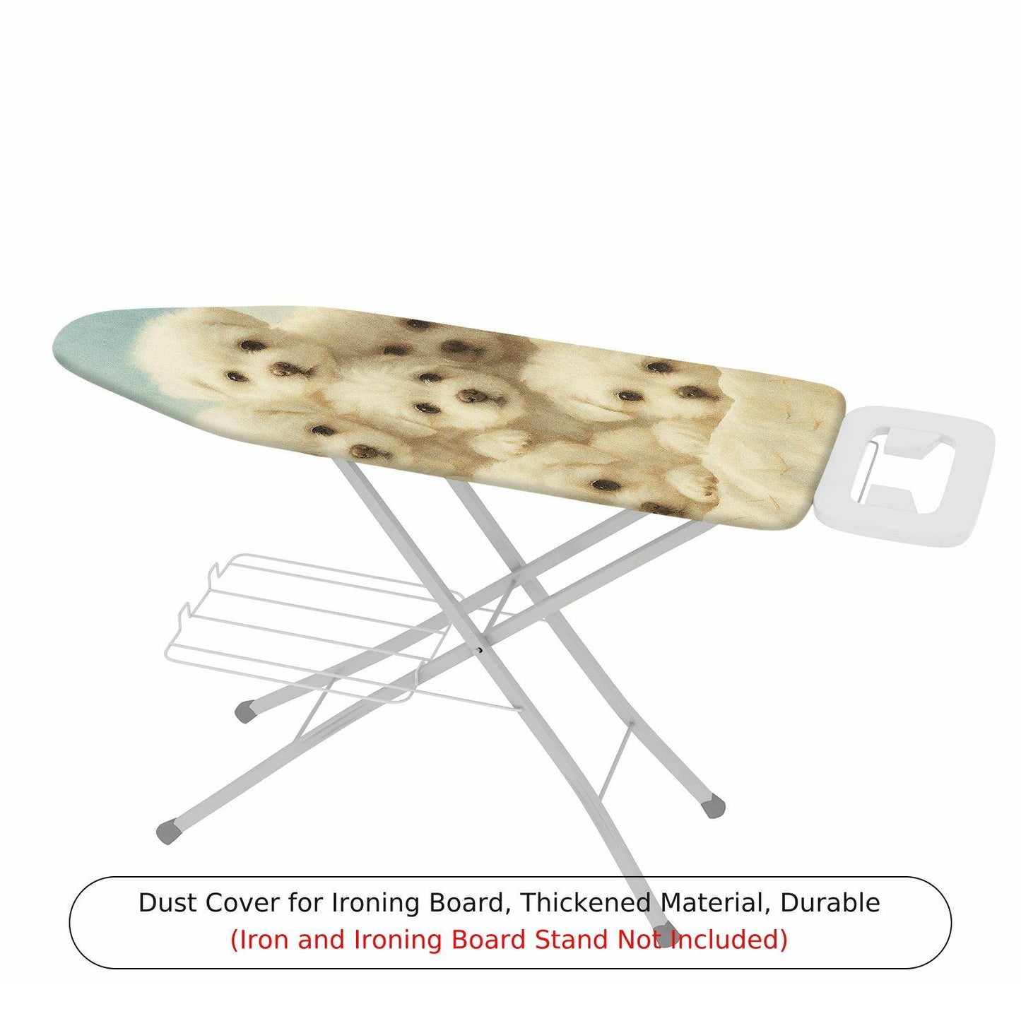 1-Piece Cute Dog Animal White  Ironing Board Cover, Universal Size, Without Board