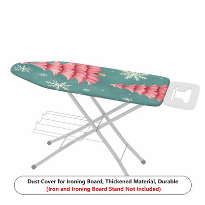 1-Piece Christmas Snowflakes Pink Trees  Ironing Board Cover, Universal Size, Without Board
