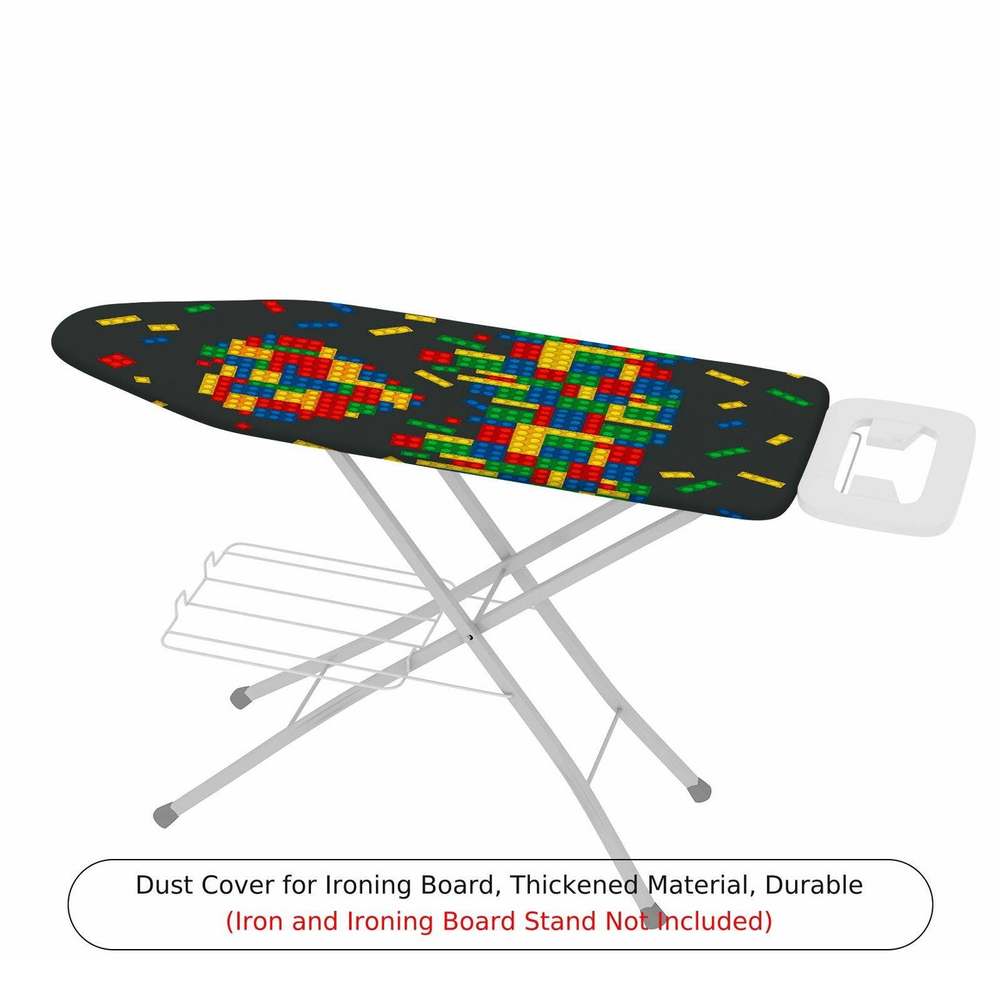 1-Piece Colorful Block Pattern Fun Playful  Ironing Board Cover, Universal Size, Without Board