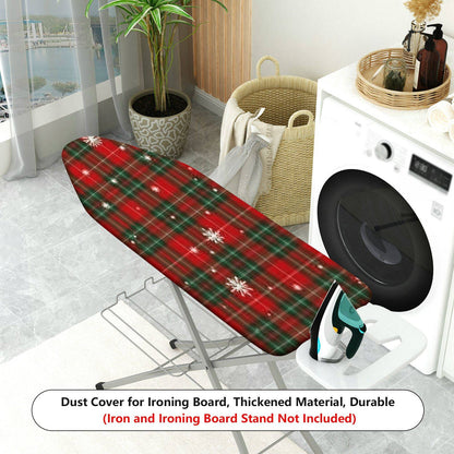 1-Piece Snowflake Plaid Red  Ironing Board Cover, Universal Size, Without Board