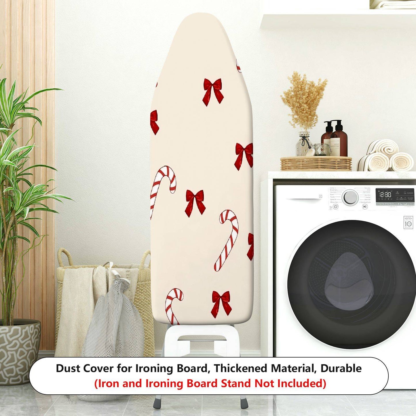 1-Piece Christmas Ribbon Candy  Ironing Board Cover, Universal Size, Without Board