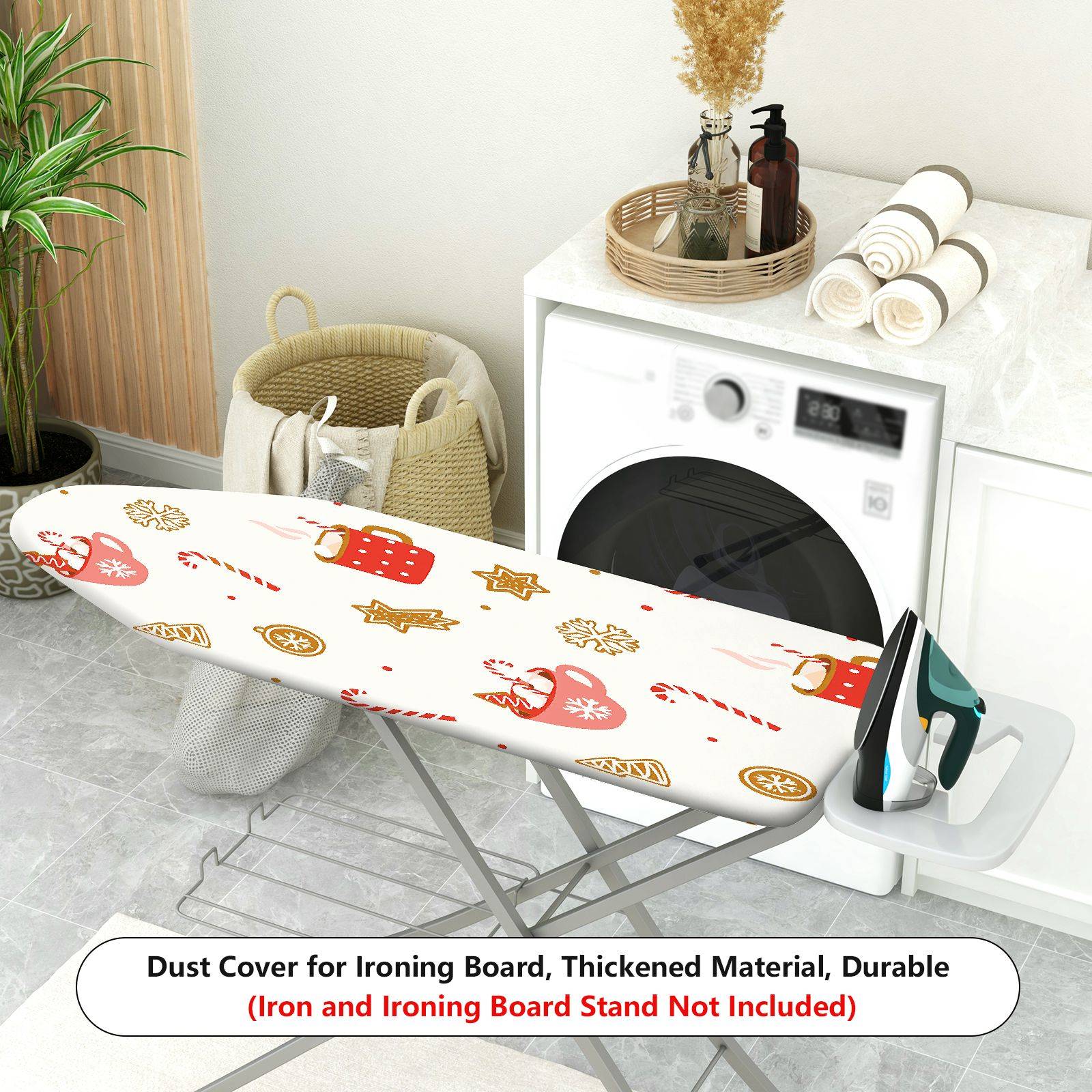 1-Piece Christmas Candy Mug Star  Ironing Board Cover, Universal Size, Without Board