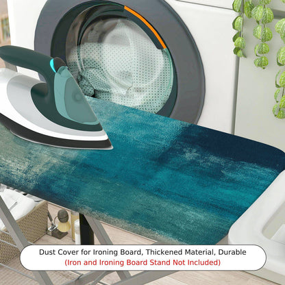 1-Piece Abstract Blue Green Artistic  Ironing Board Cover, Universal Size, Without Board