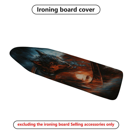 1-Piece Wolf Cabin Forest  Ironing Board Cover, Universal Size, Without Board