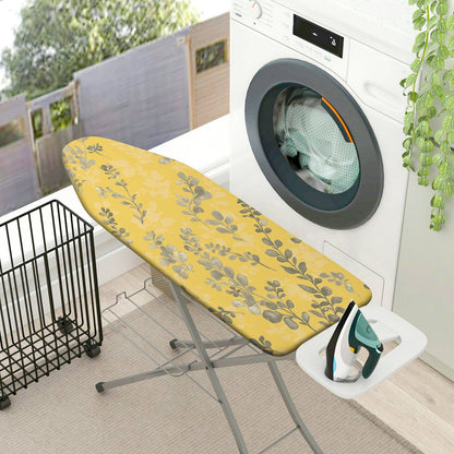 1-Piece Yellow Leaf Floral  Ironing Board Cover, Universal Size, Without Board