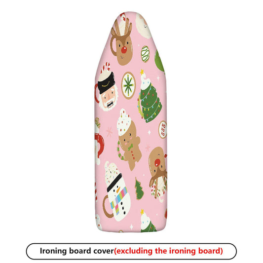 1-Piece Christmas Santa Reindeer Gingerbread  Ironing Board Cover, Universal Size, Without Board