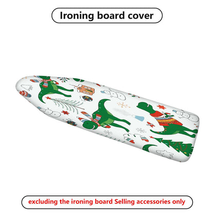 1-Piece Dinosaur Christmas Snowman  Ironing Board Cover, Universal Size, Without Board