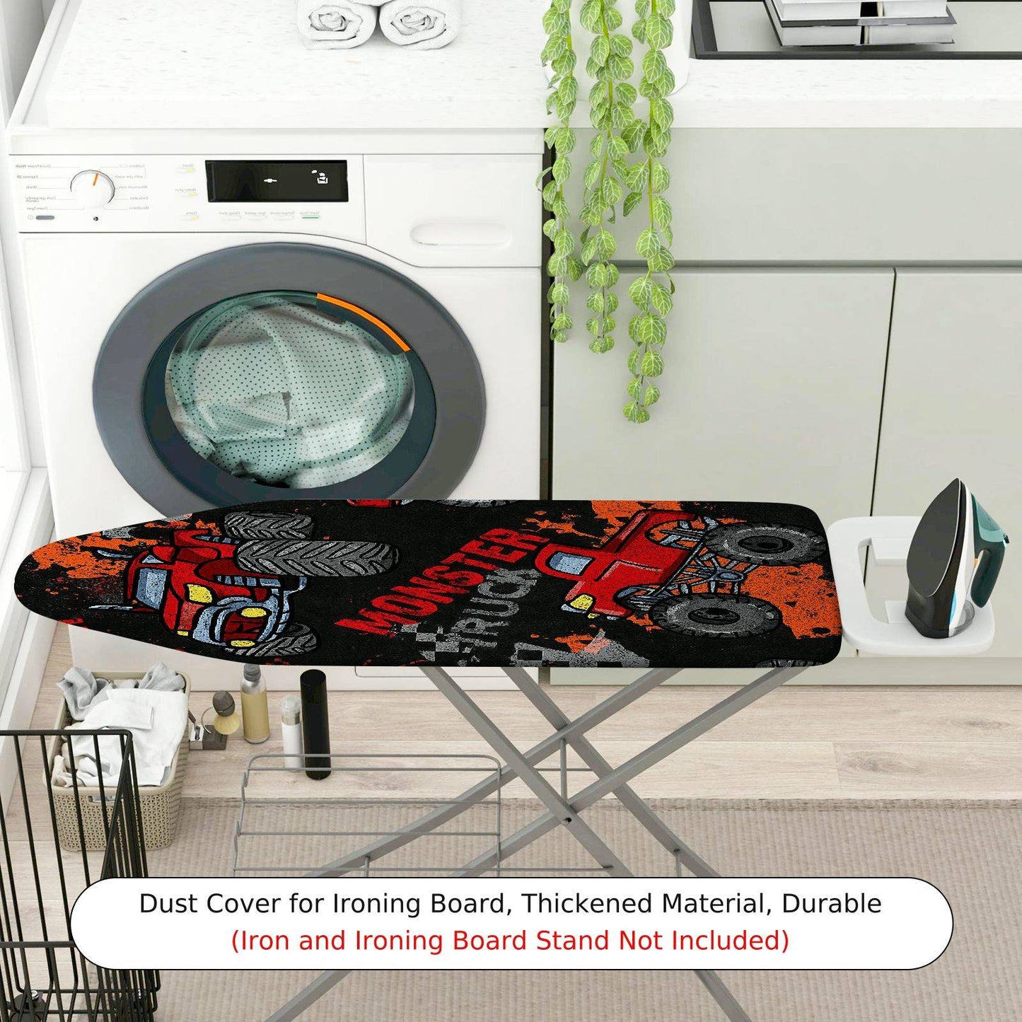 1-Piece Truck Pattern Fun Colorful  Ironing Board Cover, Universal Size, Without Board