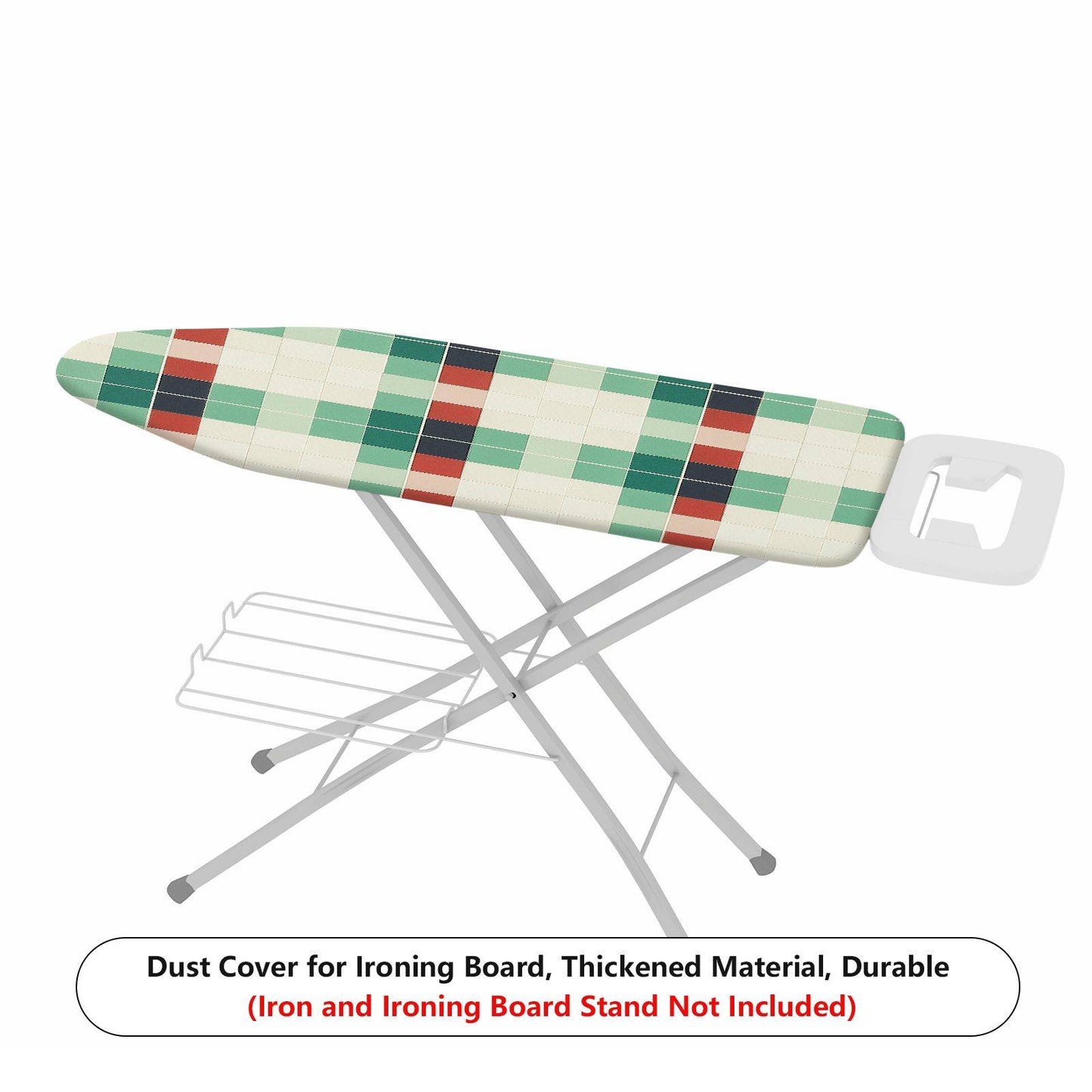 1-Piece Checkered Pattern Christmas Holiday Laundry theme  Ironing Board Cover, Universal Size, Without Board