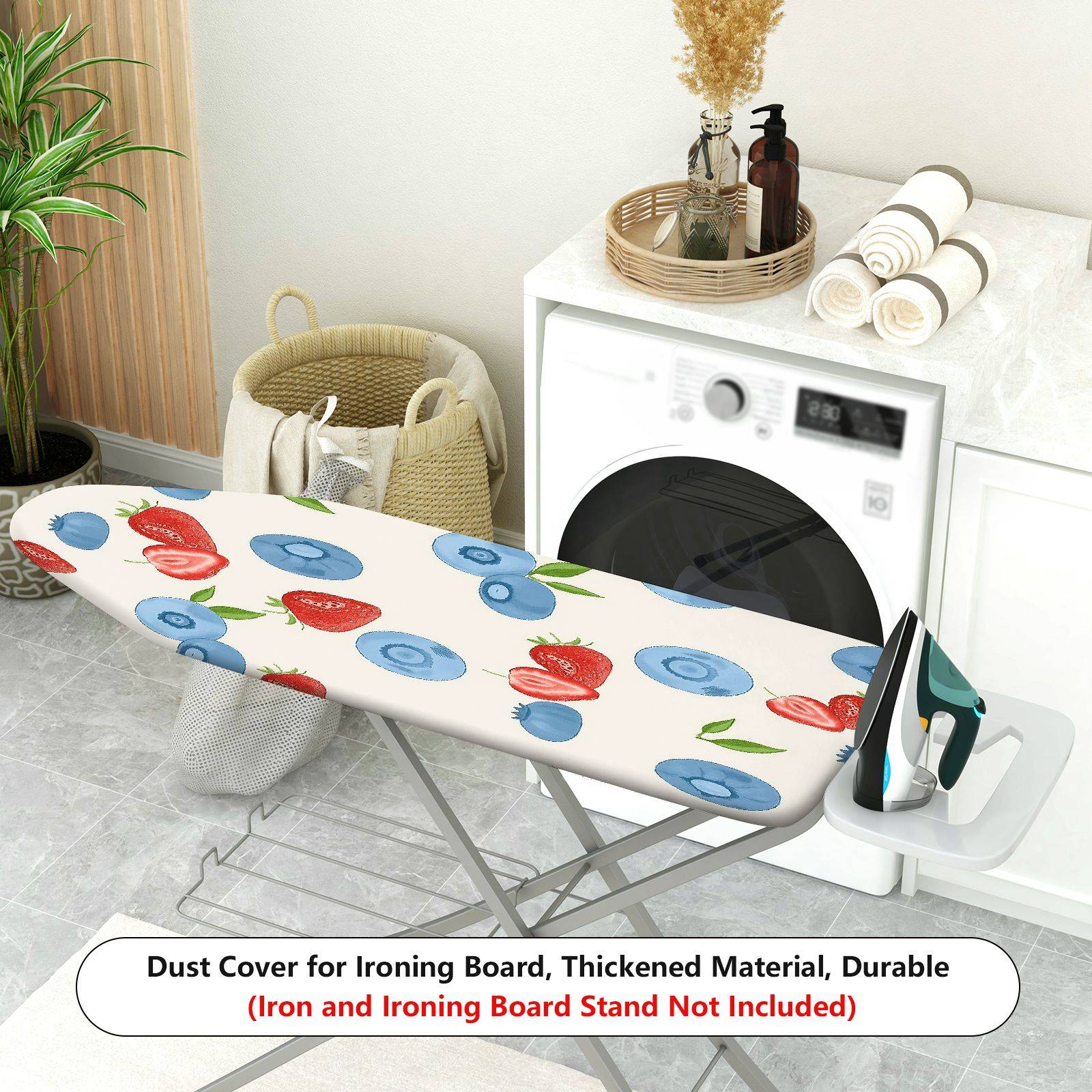 1-Piece Fruits Blueberry Strawberry  Ironing Board Cover, Universal Size, Without Board