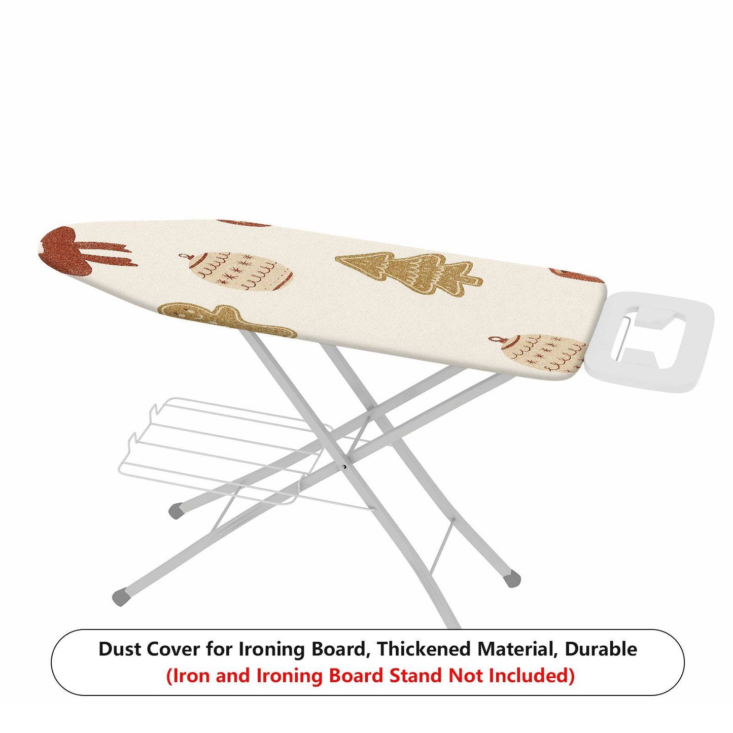 1-Piece Christmas Gingerbread Ornament  Ironing Board Cover, Universal Size, Without Board
