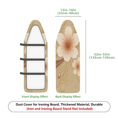 1-Piece Floral Beige Elegant  Ironing Board Cover, Universal Size, Without Board
