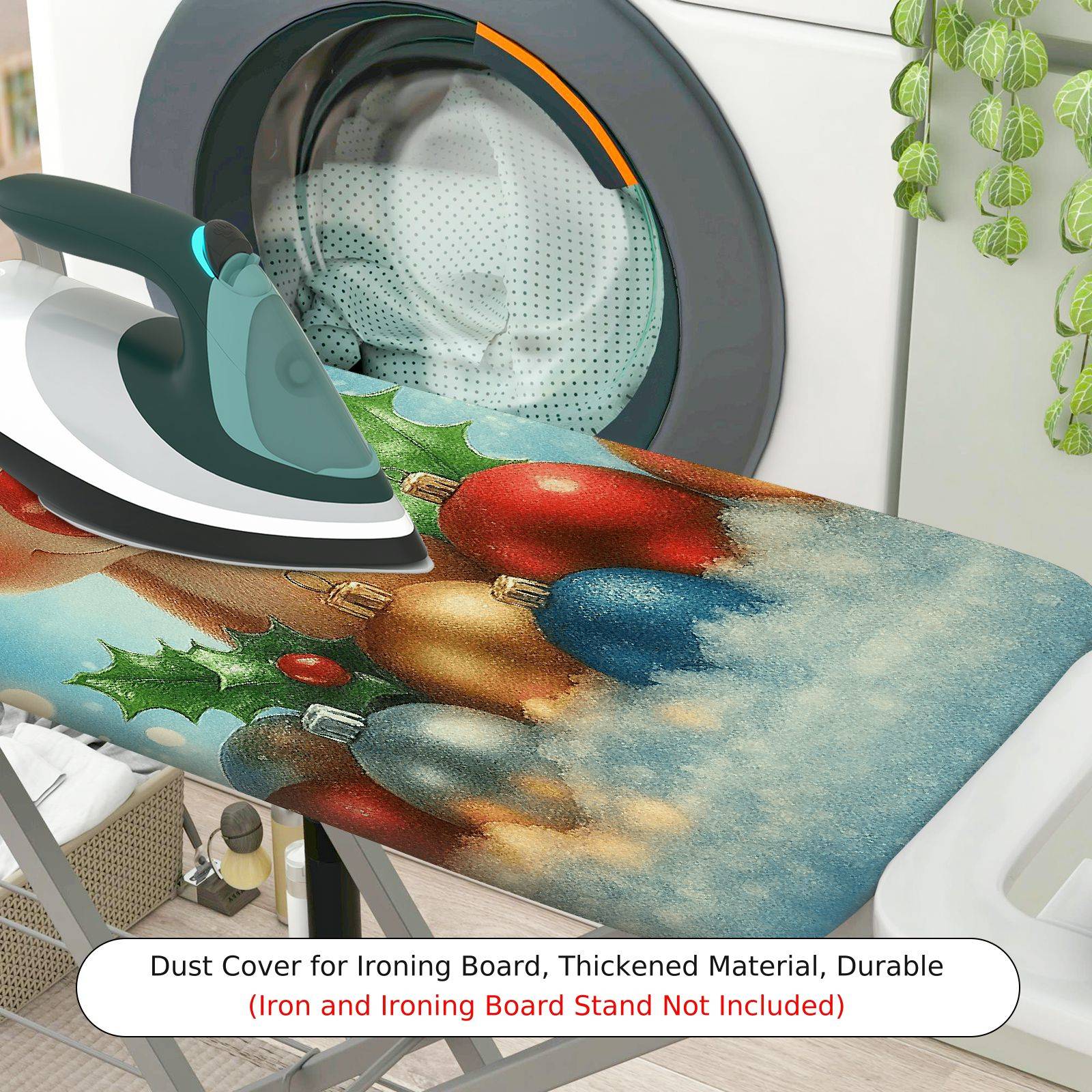 1-Piece Reindeer Christmas Snow  Ironing Board Cover, Universal Size, Without Board