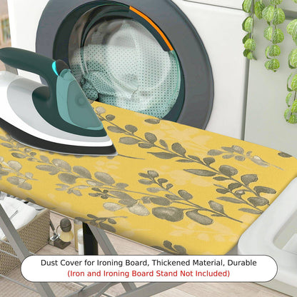 1-Piece Yellow Leaf Floral  Ironing Board Cover, Universal Size, Without Board