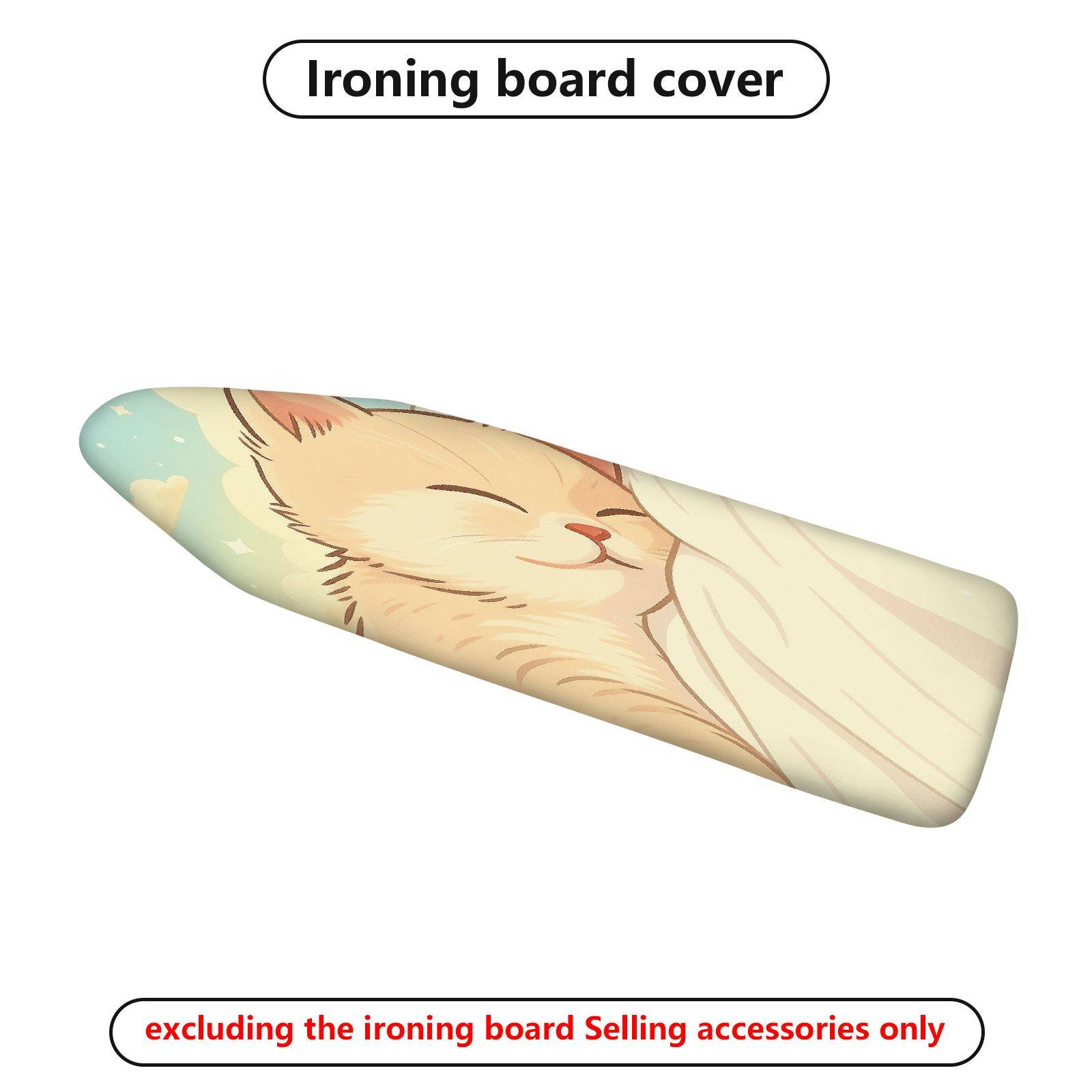 1-Piece Cat  Fun  Ironing Board Cover, Universal Size, Without Board