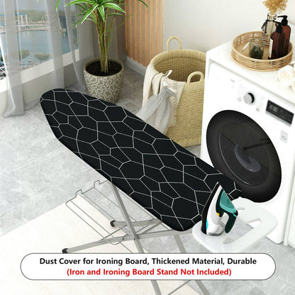 1-Piece Abstract Geometric Black  Ironing Board Cover, Universal Size, Without Board