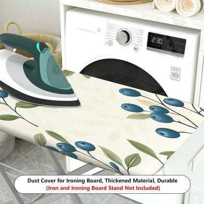1-Piece Blueberry Leaf Pattern Floral Fruit  Ironing Board Cover, Universal Size, Without Board