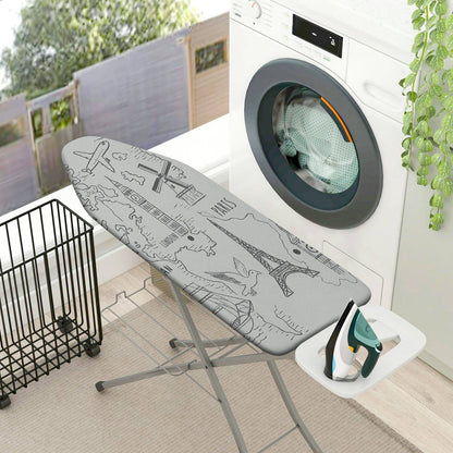 1-Piece World Architectural Travel Iconic  Ironing Board Cover, Universal Size, Without Board
