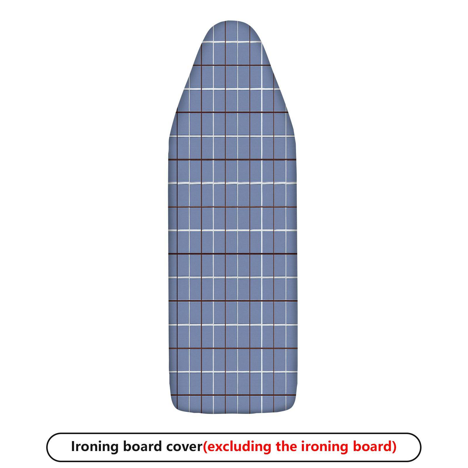 1-Piece Plaid Blue Checkered Pattern  Ironing Board Cover, Universal Size, Without Board